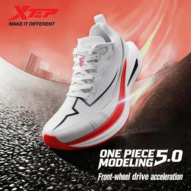 Xtep One Piece Modeling 5.0 Chaussures de course légères et résistantes aux chocs pour hommes, à séchage rapide, pour marathon, 874219110036 1