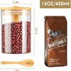 Sealed Glass Storage Jars Airtight Glass Jars With Lids Spoons Candy Jars Clear Spice Jars Small Food Storage Containers Bottles 6