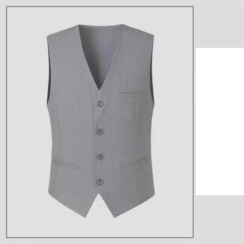 M-6XL 남성 정장 조끼 슬림 맞는 정장 남성 양복 조끼 정장 남성 정장 비즈니스 정장 재킷 블랙 그레이 네이비 블루 플러스 2