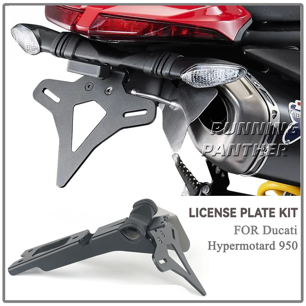 

For Ducati Hypermotard 950 2019-UP Motorcycle Accessories Rear Short Tail Stock License Plate Holder Tailstock Frame Bracket Kit