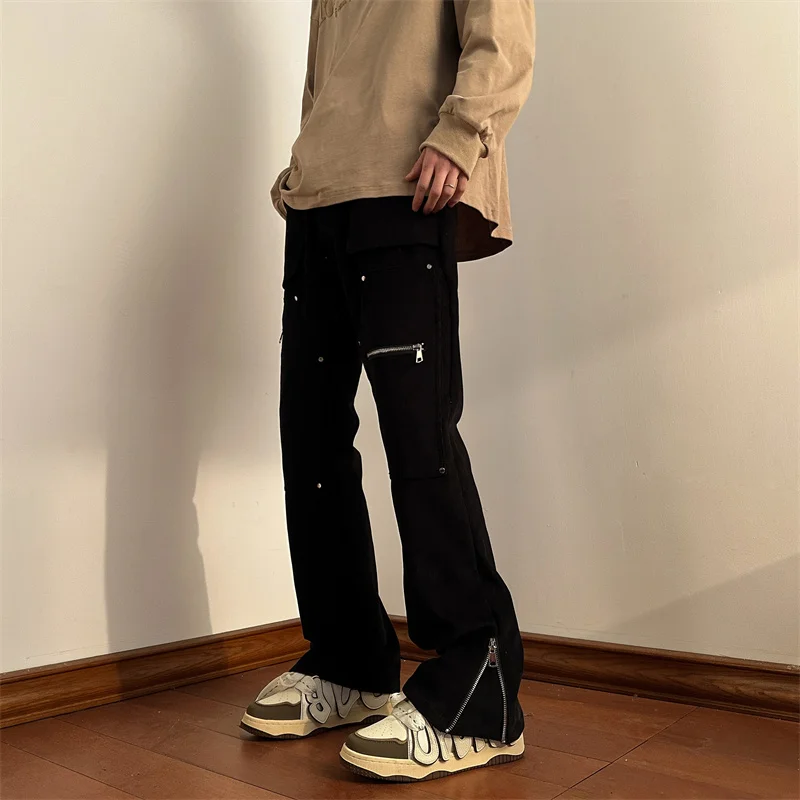 

New 2023 fashion Studded Pocket Design Women riveted Pants