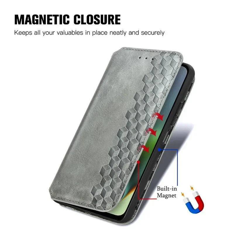5G Magnetic Leather Wallet Case for Motorola Moto Smartphones