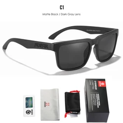 KDEAM PLUS Polarized Fishing Sunglasses for Men - Enhanced Night Vision Goggles (C1 all black)