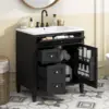 30" Bathroom Vanity with Single Sink Combo, Modern Undermount Bathroom Sink Cabinet with 2 Drawers and a Tip-Out Drawer 1