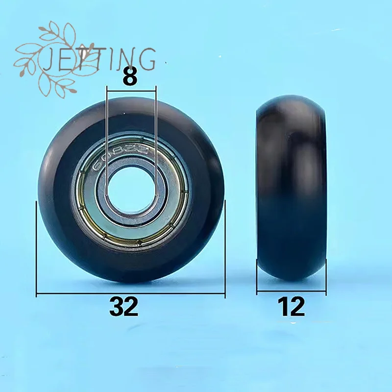 608ZZ Package Plastic Nylon Wrap POM Line Wire Rope Bearing Pulley Plastic Wheel 8*32*12mm 1PC