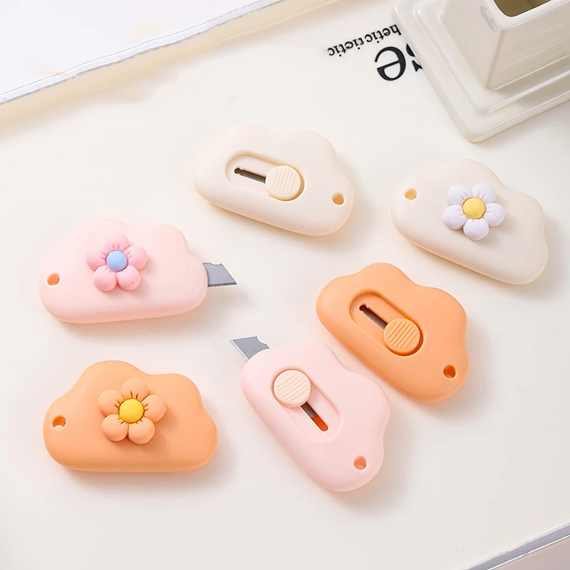 Carving Knife Box Cutter Utility Knife Paper Cutting Knife Cutting Knife Paper Cutter Art Knife Utility Knife Blades Box Opener Ellen Brook 1 Piece Kawaii Mini Flower Pocket Cloud Art Utility Knife Box Knife Paper Cutter Craft Wrapping Blade Stationery