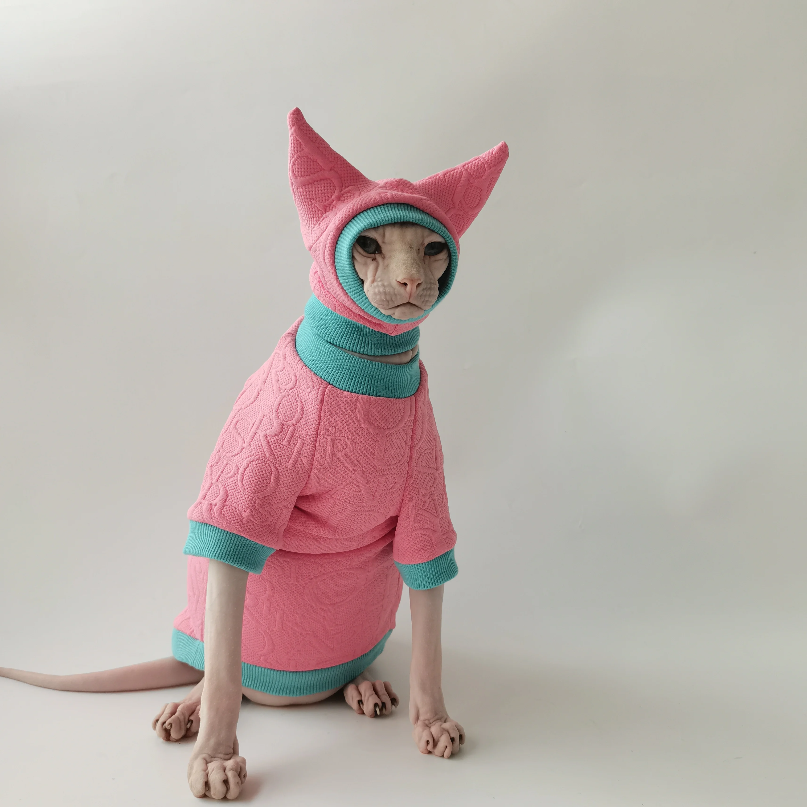 Deguisement pour chat Pull chariot rose pour Sphinx, tenues de chaton -  monchienchat