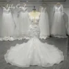 Ashley Carol Mermaid Wedding Dress 2023 Beading Crystal Appliques Spaghetti Straps Backless Long Train Wedding Gown Real photos 1