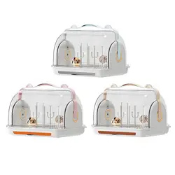Baby Bottle Drying Rack Container Durable Portable Nursing Cutlery Box Container for Home Cabinet Kitchen Countertop Pump Parts