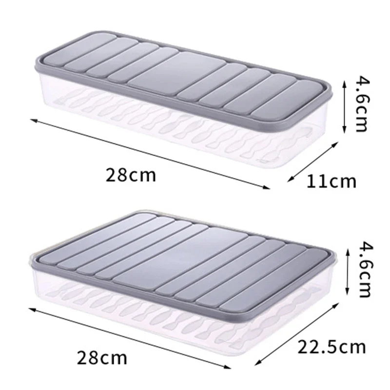 Freezer Dumpling Box Food Storage Container Stackable Food Saver Box with Lid Square Plastic Single-layer Sealed Transparent kitchen storage box,rice storage box,food storage container,food storage box,storage box