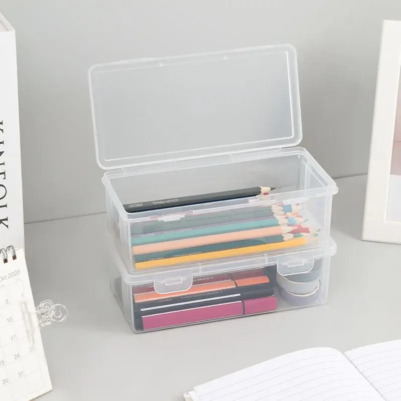 Pencil Case 1PC Transparent Plastic Large Capacity