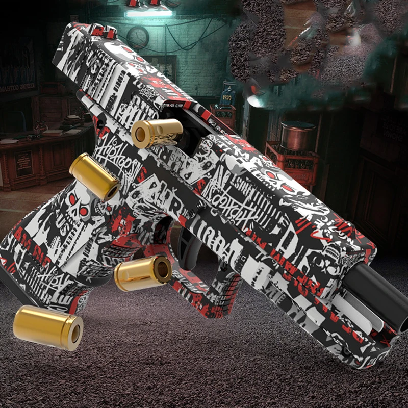 Mechanical Automatic Desert Eagle Toy Gun Shell Ejection Airsoft Pistol Continuous Firing Soft Bullet Toy for Children Shooting 2