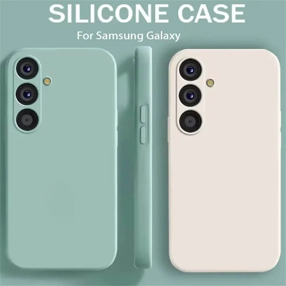 Delicate Liquid Silicone Soft Phone Case with Camera Lens Protector Cover