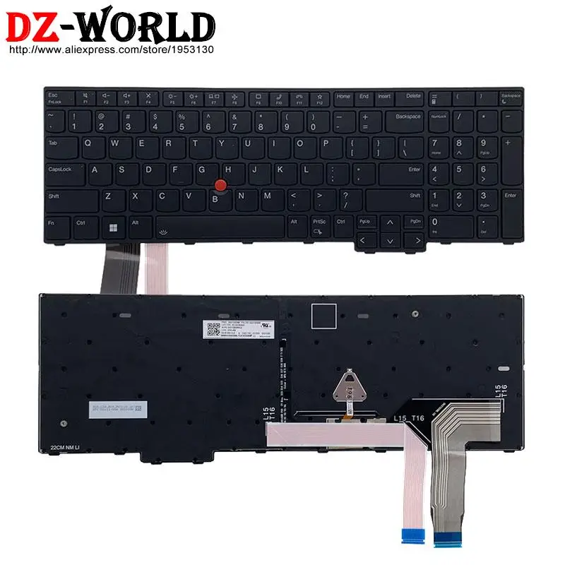 Teclado Retroiluminado em Inglês dos Eua para Lenovo Thinkpad L15 Gen3 T16 P16s Gen1 Laptop 5n21d93686 5n21d93723 5n21d93876 5n21d93643 - Imagem 3