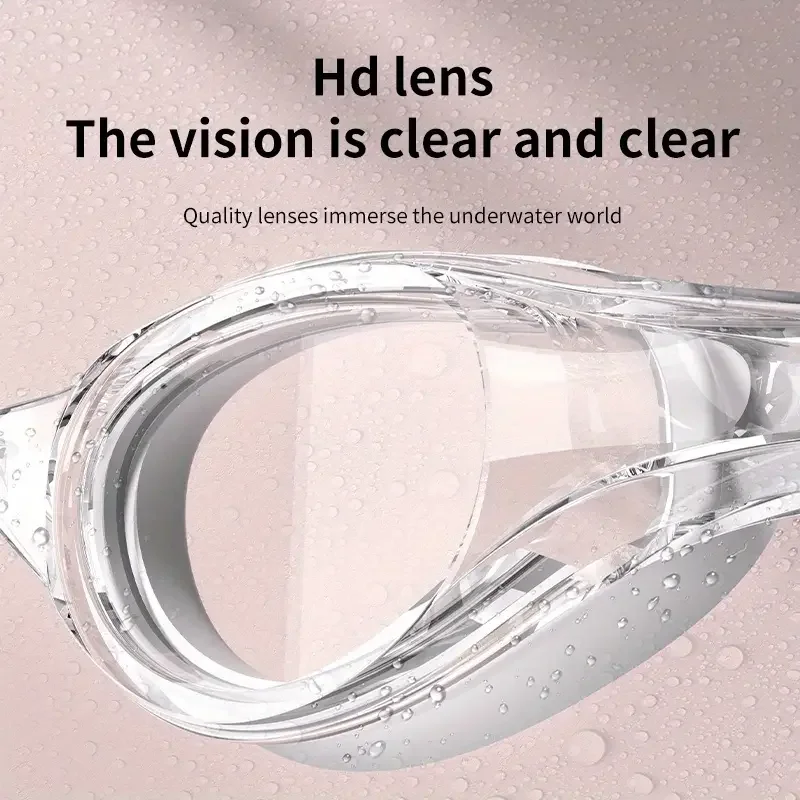 High-Definition Anti-Fog Waterproof Swimming Goggles Adults Professional Racing Gear Clear Lenses Adjustable Strap for