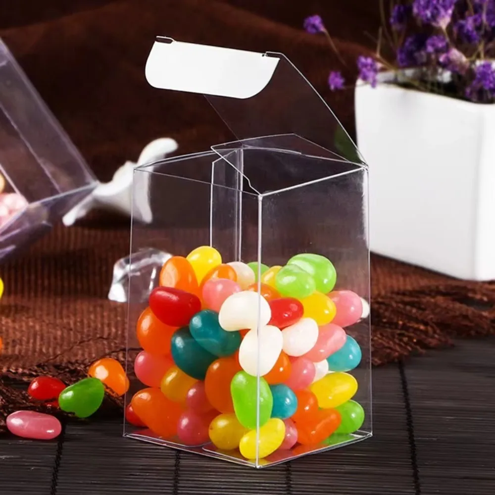 10Pcs 투명 자동차 모델 디스플레이 박스 1/64 자동차 모델 PVC 주최자 스탠드 방진 직사각형 선물 쇼케이스 박스
