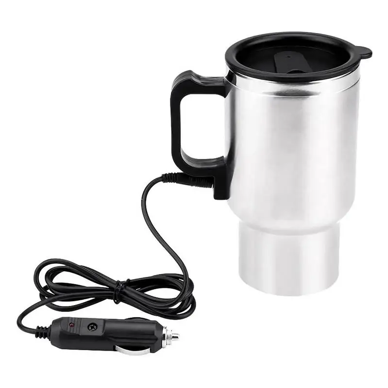 Bouilloire électrique USB en acier inoxydable, 12V, 450ml, pour