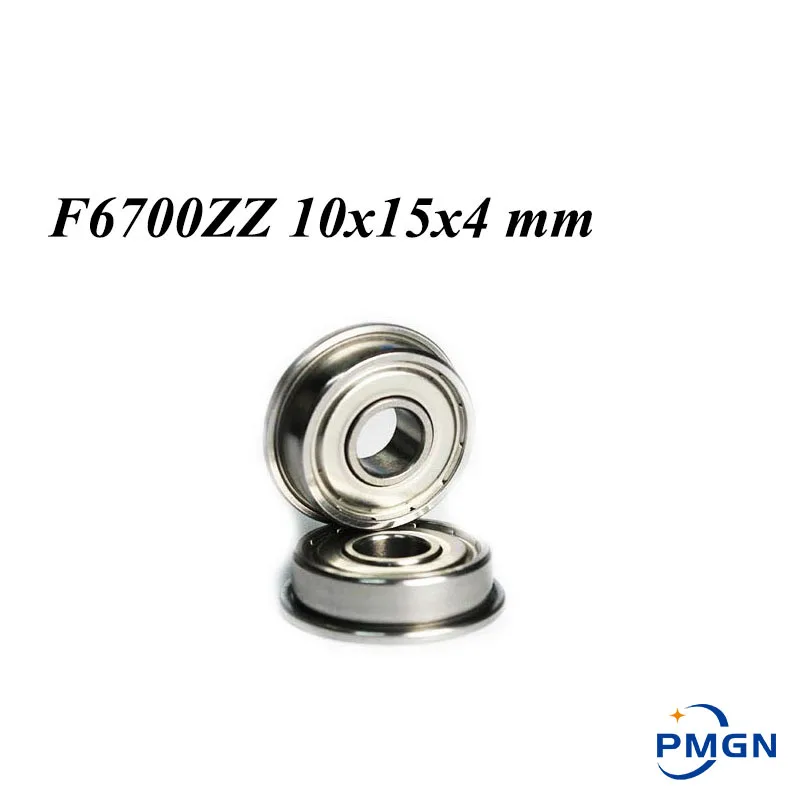 High quality 10pcs ABEC-5 F6700ZZ F6700-2Z 10x15x4 mm flanged Thin Wall Bearing Flange Ball Bearings F6700 ZZ F6700Z Metal