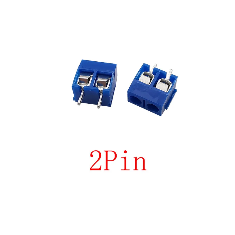 10 Stück KF301 5,0mm Rastermaß PCB-Schraubklemmenblock 2/3/4-poliger Steckverbinder Gerade Stiftleiste Blaue Schraubklemme Verbindbare Kabelverbinder – Detail 4