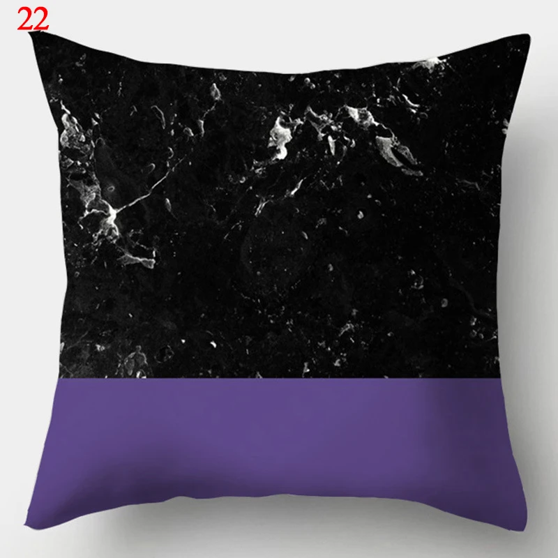 45x45cm Purple Geometric Print Pillow Covers Decorative Square Cushion Cover Polyester Throw Pillow Case for Home Sofa Decor 