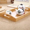 Wide Bamboo Organizer Tray Storage Bin with Handles for Cutlery Serving Spoons Cooking Utensils Teapot Teacup 4