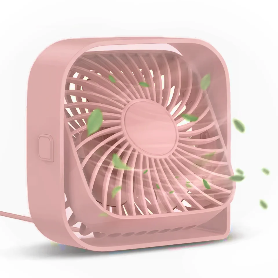 Compact USB-Powered 360° Rotating Desktop Fan