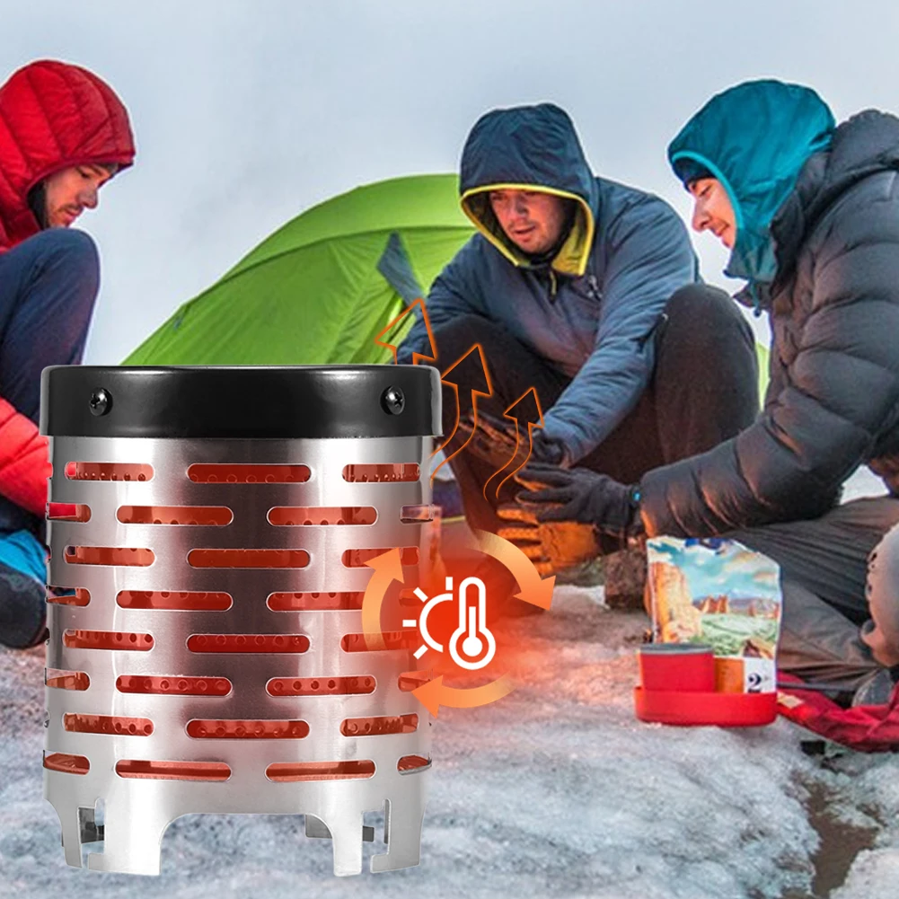 Wear-resistant Mini Heater Stainless Steel Warming Stove Cover Camping Stove Warming Stove Hood for Outdoor Backpacking Hiking