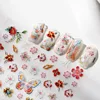 5D Relief Gorgeous Colorful Flowers Butterfly Complete In Beauty Adhesive Nail Art Stickers Decals Manicure Ornaments Suppliers 4