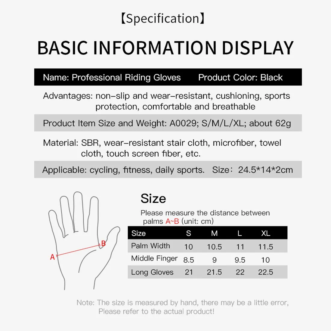 MTB Cycling Gloves Black Touch Screen Men Women Road Bike Gloves Gym Riding Silicone Gel Bicycle Motorcycle Gloves 6