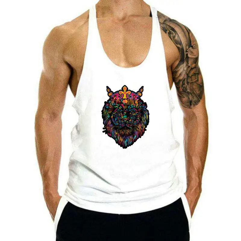 

Мужская майка Dan Dingeroz с ярким львом, мужская майка для молодежи, для среднего возраста, мужская майка