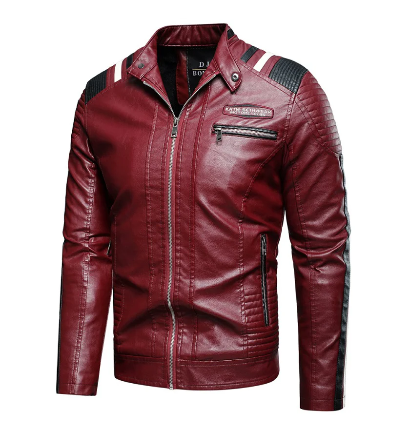 Texwood men's casual and sports wear store, summer beach clothes, men's leather fashion, jewelry, sunglasses Men 2022 Autumn New Brand Casual Motor Biker Distressed Leather Jacket Coat Men Winter Outwear Vintage Faux Leather Jacket Men
