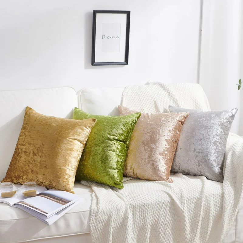 

Nordic style Velvet Cushion Cover Solid Color Luxury Square Rectangle Sofa Car Waist Pillow Cover Home Decorative Pillows Case