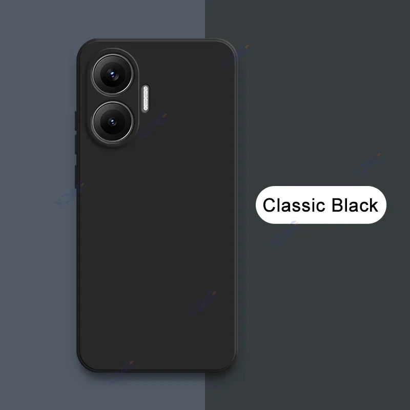 Enhanced Protective Shockproof Soft Silicone Phone Case with Square Design - Liquid Silicone Back Cover