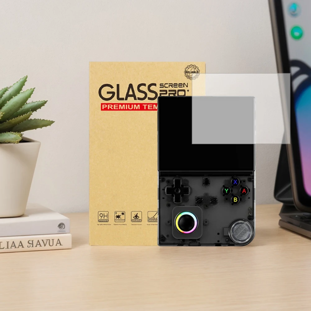 Tempered Glass Screen Protector 9H Hardness HD Anti-Fingerprint Screen Protector Film for Anbernic RG40XXV Handheld Game Console