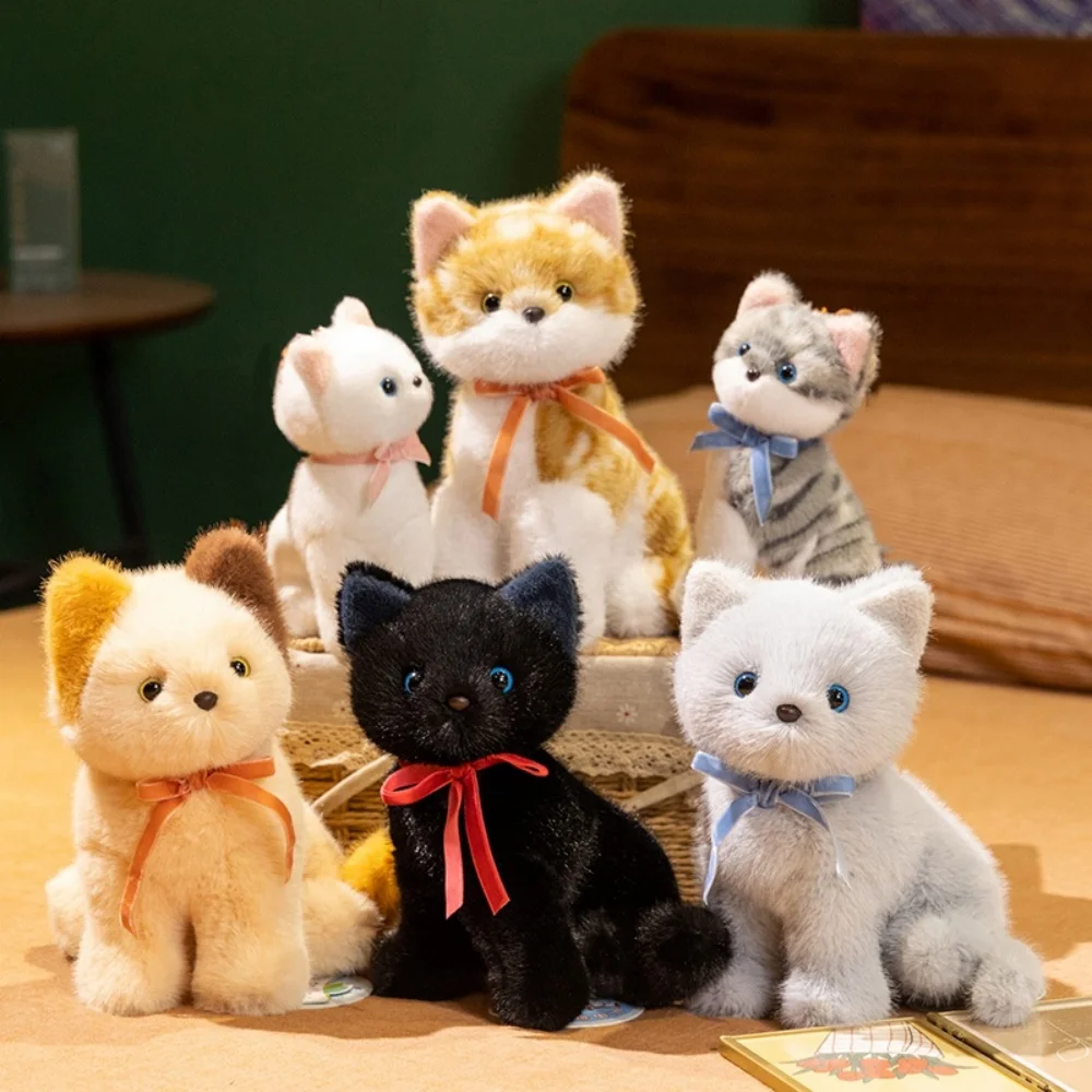 Peluche De Gato Gris Realista – 40 Cm, Suave Y Detallado, Compañero Emocional, Regalo Para Niños Y Adultos