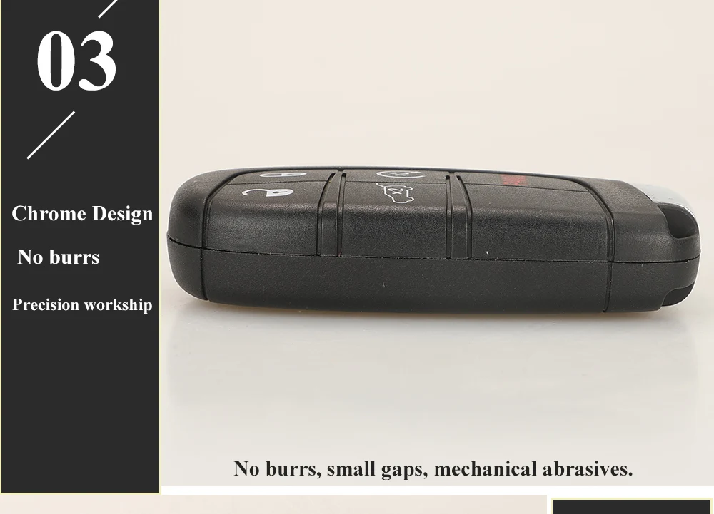 Keyforkess 10pcs SIP22 2/3/4/5 pulsanti guscio chiave Auto a distanza per Jeep Renegade Compass Auto SUV Smart Keyless Entry Fob Case - Sacf071d5425e40338c097d4bc1813d20X