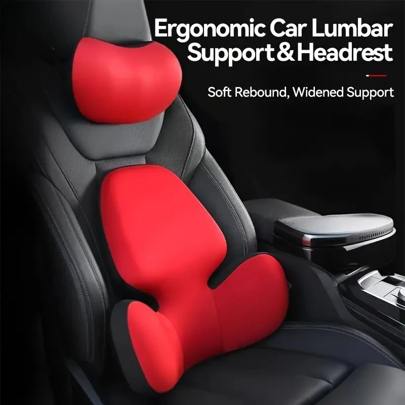 Car Lumbar Support Pillow,for Car and Office Chair,Comfortable,Lightweight, All-Season,Seat Cushions,Universal Vehicle Cushion