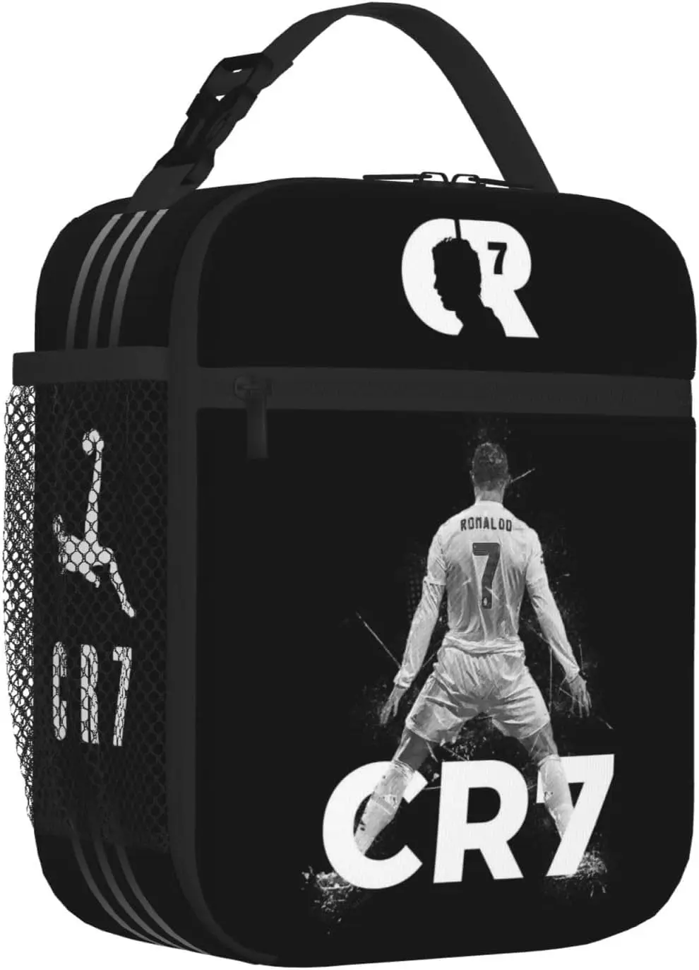 Soccer Lunch Box,Cute Boys Lunch Bag for Soccer Lovers, Reusable Thermal Lunch Box for Women Men Adults School Picnic Work 2