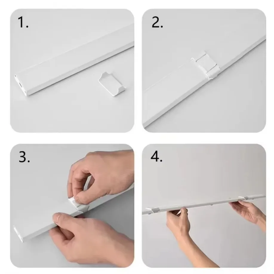 LED Night Light LED 3 Color Dimmable Motion Sensor Night Light For Kitchen Wardrobe Cabinet Lighting 30CM/40CM/50CM/60CM USB Rechargeable Lamp