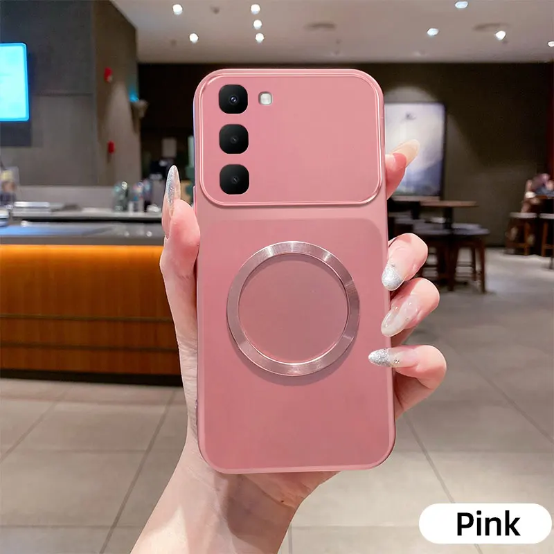 AG Metallic Paint Magnetic Phone Case - Matte Soft Bumper Protection Cover