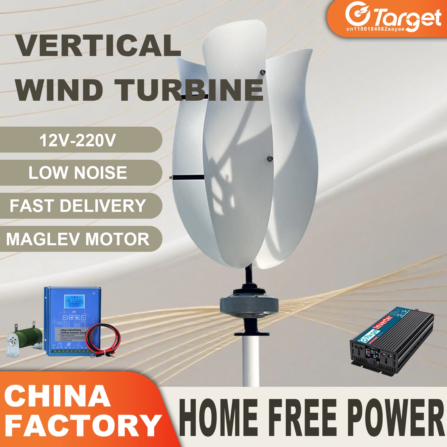 6000W Wind Turbine Power Generator 12V 24V 48V for AC Output 220V 230V ...