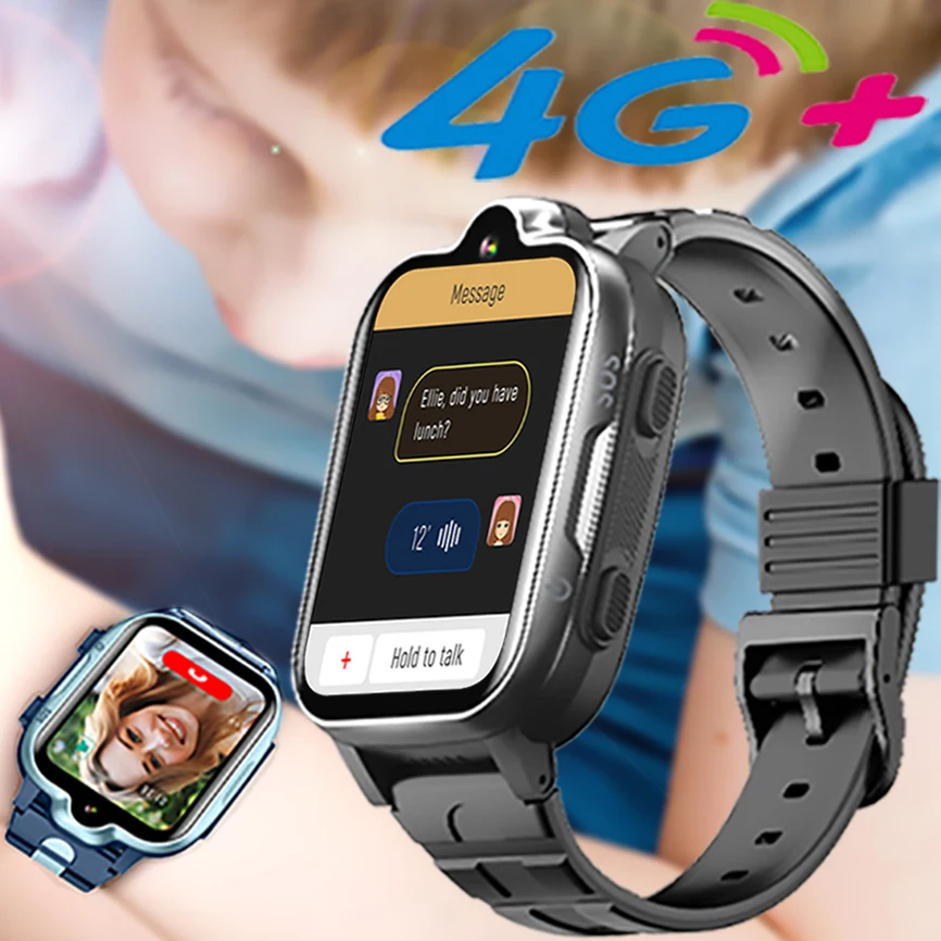Met 4G Sim Kaart Smartwatch Voor Kinderen Wifi Gps Tracker Voice Chat