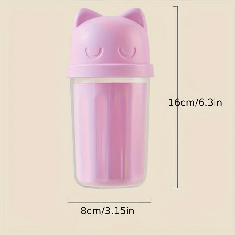 Travel Cute Cat Shape With Cartoon Stickers, Business Trip Wash Box, Mouthwash Toothbrush Cup, Portable Den_voghion.com