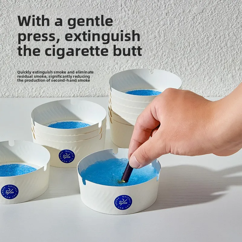 25 Pcs High-end Disposable Paper Ashtrays Portable Thickened Smokeless Ashtray With Ash Absorbing Balm Disposable Ashtray