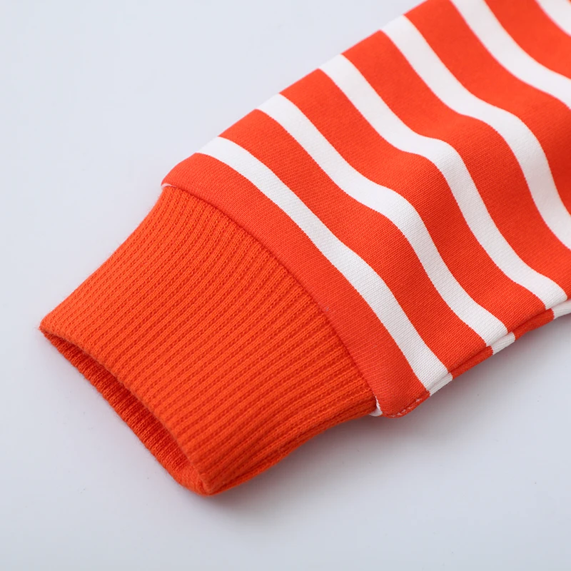 Hoodies Kids Clothes Baby Boys Girls Children's Clothing 2025 Autumn New Cartoon Excavator Striped Sweatshirts