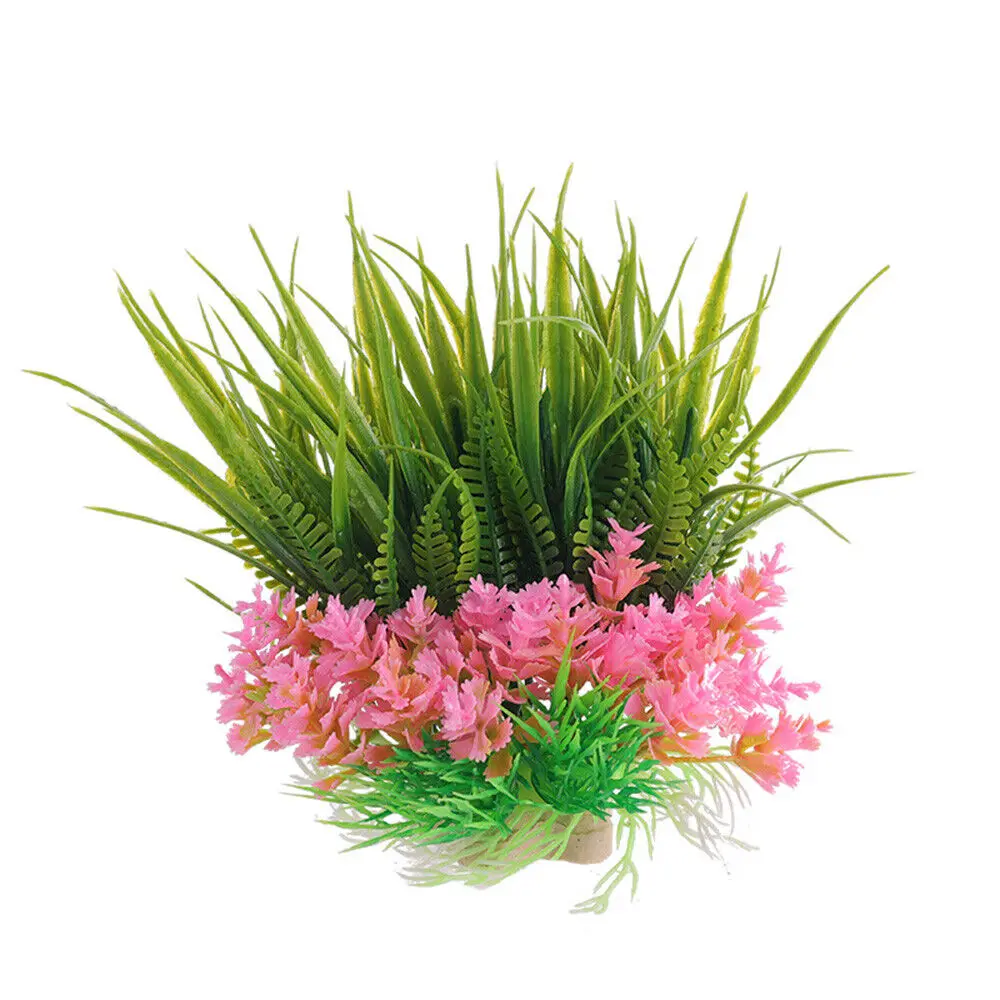 Title 8, Artificial Plastic Water Grass Plant Aquarium F...