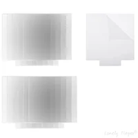 12pcs Acrylic Sheet Clear Blank Cast for LED Light Base, Thick Square Transparent Panel Board with Film for Table DIY 1
