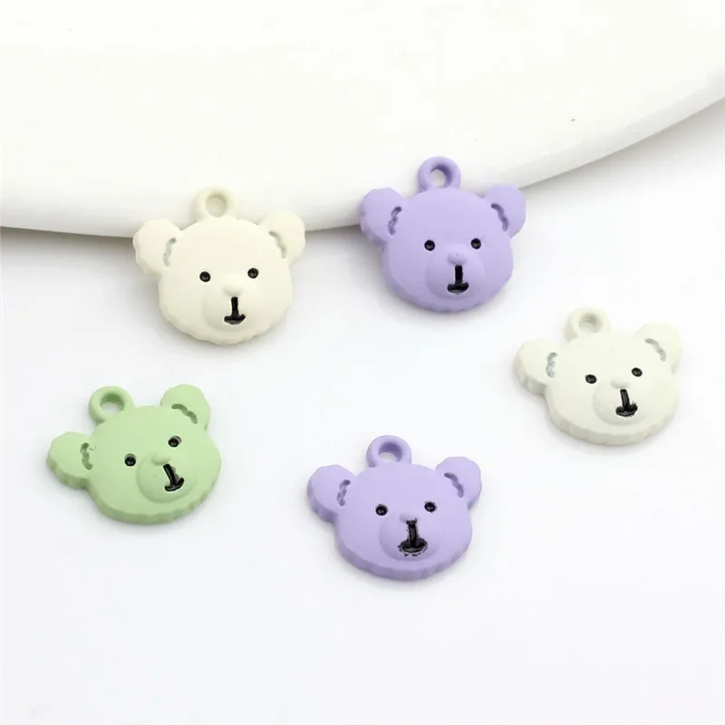 

10 шт. новые корейские милые животные медведь очаровательные аксессуары «сделай сам» серьги ожерелье ручная работа брелок ювелирные изделия фурнитура