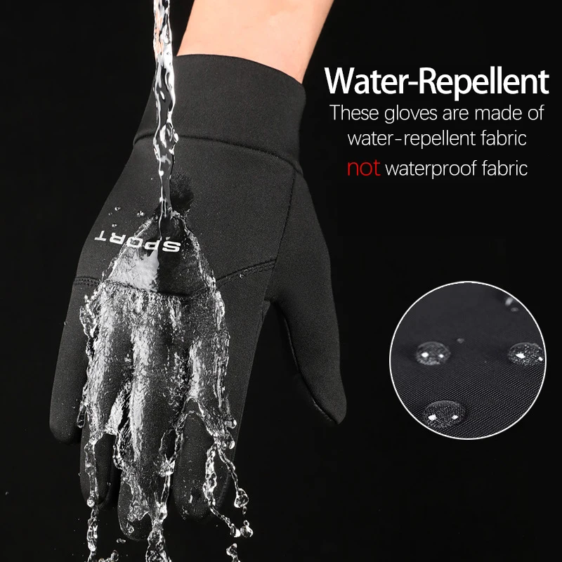 Sports gloves Winter Outdoor Sports Ski Gloves Windproof Water-Repellent Fleece Cold-Proof Cycling Touchscreen Non-Slip Motorcycle Gloves