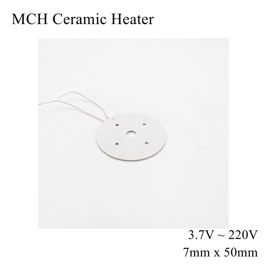 Concentric Circles 7mm x 50mm 5V 12V 24V MCH High Temperature Ceramic Heater  Round Alumina Electric Heating Element HTCC Metal